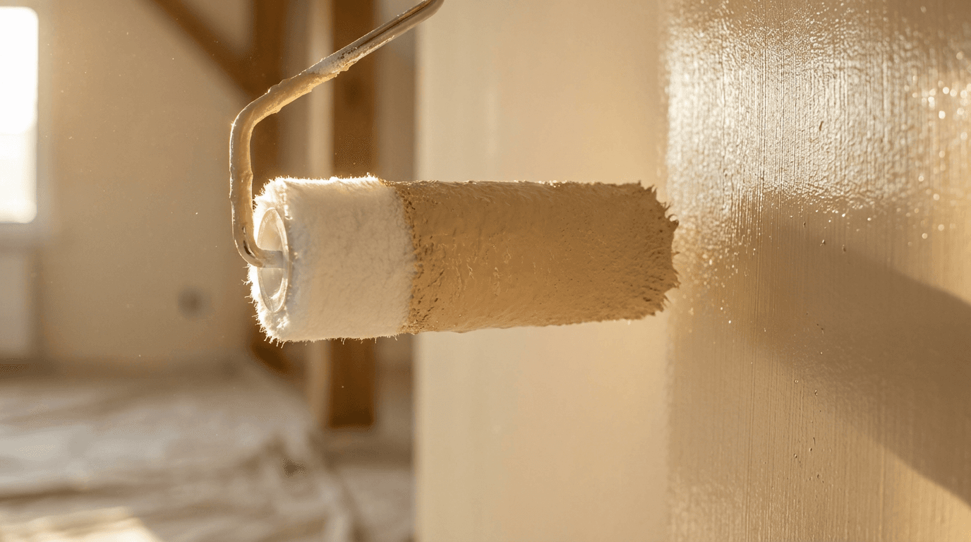 Professional cleaning of freshly painted renovated interior space